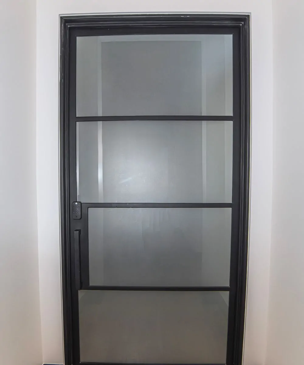 Interior bathroom door installation